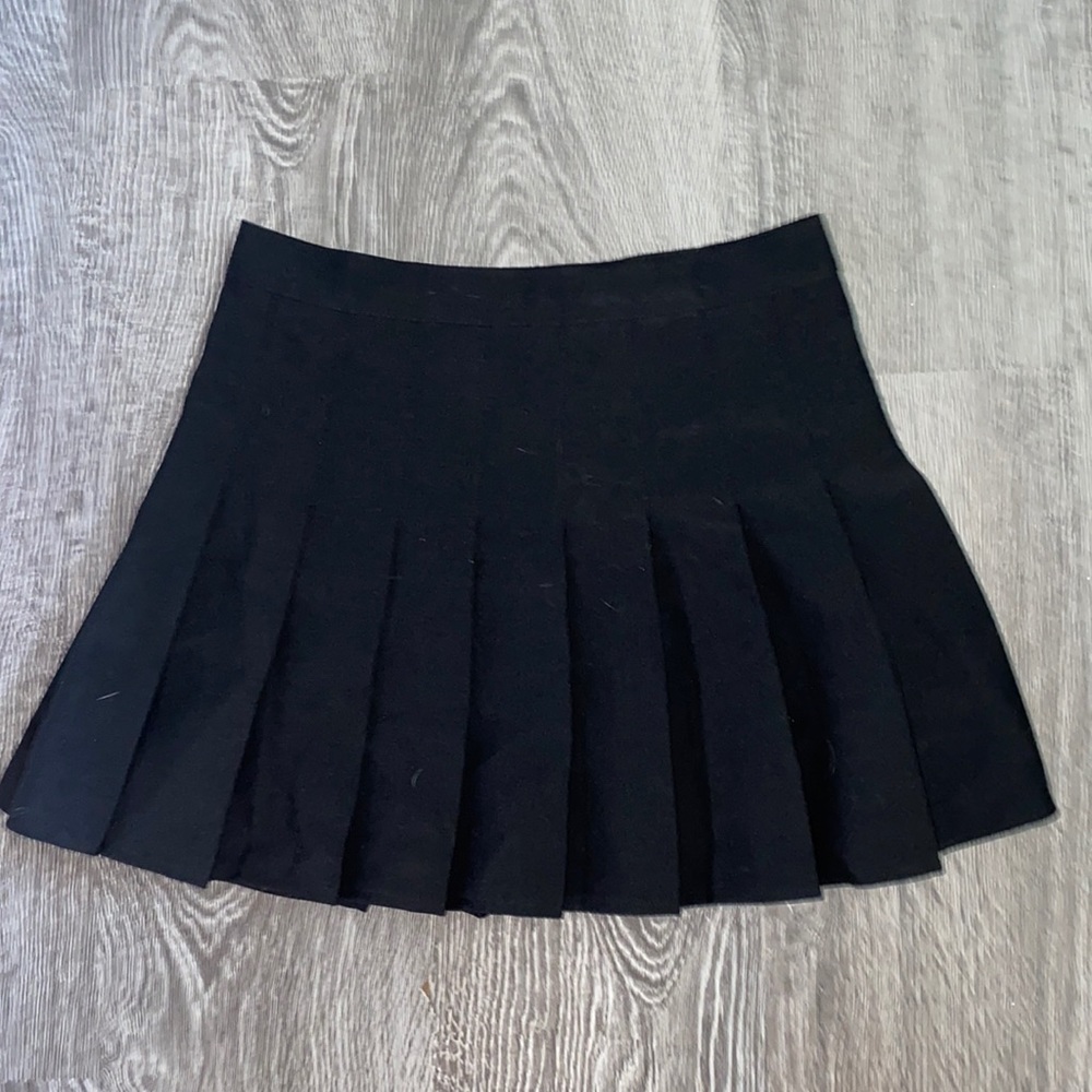 Pleated Black Skirt